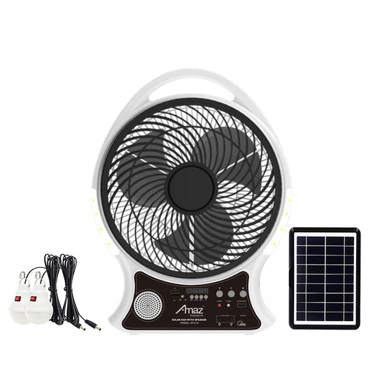ABANICO RECARGABLE CON ENERGÍA SOLAR